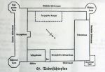 Bütow (Bytow), Burg, Übersichtsplan, aus: Die Kunst- und Kulturdenkmäler der Provinz Pommern, hrsg. vom Provinzialverband von Pommern, Kreis Bütow, bearbeitet von Bernd Bronisch, Walter Ohle und Hans Teichmüller unter Mitwirkung von Hans Jürgen Eggers, Fr